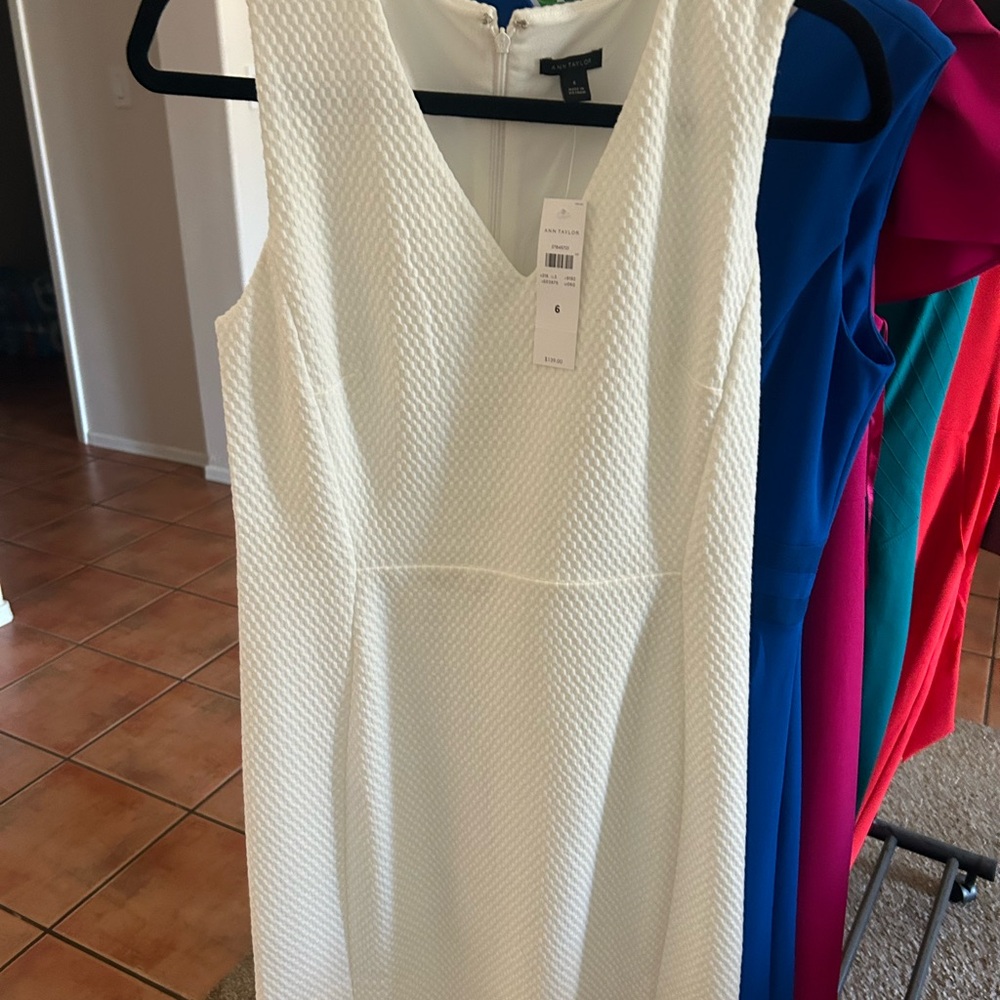 White textured dress